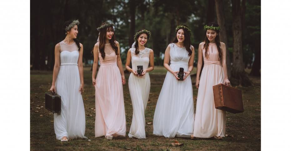 Affordable long bridesmaid best sale dresses